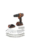 Black&Decker Bdchd18bafc Akülü Darbeli Matkap 18v/1.5ah Li-ion 80 Parça Delme Vidalama Seti - 2