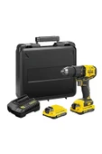 Stanley SBD710C2K 18V 1.5AH V20 Lityum Çift Akülü Kömürsüz Darbesiz Matkap - 1