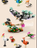 Deniz Hayvanları Dinozor Böcek Dünyası Küçük Parçalı Yapı Blokları - Askeri Mühendislik Tam Set 7 Büyük Kutu - 12
