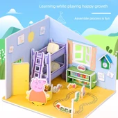 Peppa Pig 3D Bulmaca - Yatak Odası, Çalışma Odası, Oturma Odası, Mutfak - 2
