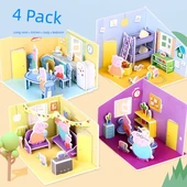 Peppa Pig 3D Bulmaca - Yatak Odası, Çalışma Odası, Oturma Odası, Mutfak - 1