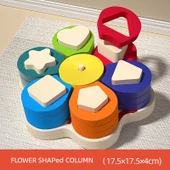 Montessori Geometrik Şekil Eşleştirme Seti - Çiçek Şekli Renk Tanıma thumbnail 1