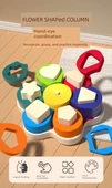 Montessori Geometrik Şekil Eşleştirme Seti - Çiçek Şekli Renk Tanıma thumbnail 8