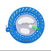 El Tipi Uçurtma İpi Sarma Aracı - 18cm Kesik Tekerlek - 260m Sarı İp - Beyaz Sap - 9
