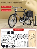 Alaşımlı Montaj Bisiklet Modeli - Klasik Siyah 2 Paket - Valiz ve Pompa ile - 1