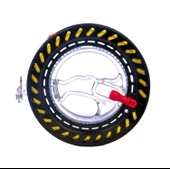 El Tipi Uçurtma İpi Sarma Aracı - 18cm Kesik Tekerlek - 260m Sarı İp - Beyaz Sap - 12