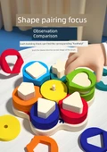 Montessori Geometrik Şekil Eşleştirme Seti - Çiçek Şekli Renk Tanıma thumbnail 9