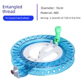 El Tipi Uçurtma İpi Sarma Aracı - 16cm Kristal El Tekerleği - 200m - 1
