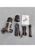 Coverzone RGB Profesyonel Stüdyo Mikrofon Kayıt USB/XLR Çift Modlu Podcast Dinamik Mikrofon Masaüstü Q1 - 4