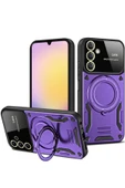 Coverzone Xiaomi Redmi Note 13 4G ile uyumlu Kılıf Joy Joy Standlı Lens Korumalı 360 Yüzük Aparatı - 1