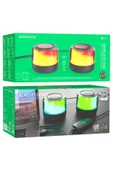 Coverzone Borofone Çiftli RGB Işıklı Kablolu veya Kablosuz Stereo Speaker Bluetooth Taşınabilir Hoparlör BP12 - 8