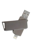 Xo DK06 USB 3.0 Flash,OTG Micro ve Lightning,Metal Gövde,Darbe ve Su Dayanıklı,Anti-X-ray,Anti Manyetik - 2