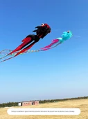 Yumuşak Kırmızı ve Sarı Altınbalık Uçurtması + 200 Pirinç Erişte Tekerleği - 7