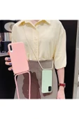 Coverzone Oppo A3 ile uyumlu İpli Boyun Askılı Kılıf Kadife Yüzeyli Epiphany Kılıf - 5
