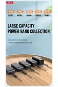 Xo 30000mAh Yüksek Kapasiteli Hızlı Şarj PowerBank,Kamp,Doğal Afet,Uzun Yol,22.5W Hızlı Şarj LED,PR156 - 2