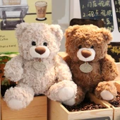 Ayıcık Peluş Oyuncak - Etiket Tarzı Pirinç Ayı - Oturur Yükseklik 26cm - 4