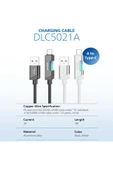 Philips USB-Type-C Şarj Kablosu,Hızlı Şarj,3A Yüksek Akım,1 Metre,Örgü Kablo,Çok Renkli Işık,DLC5021A - 2