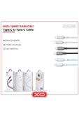 Xo 60w Quick Fast Hızlı Usb-c Type-c Android Iphone Macbook Uyumlu Hasır Data Şarj Kablosu Nb-q250b thumbnail 2