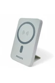 Philips MagSafe Kablosuz Powerbank,5000 mAh,Stand Özellikli,USB-C ve USB-A Çıkışlı,Hızlı Şarj,Li-Po,DLP9701C thumbnail 1