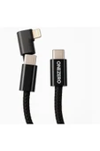 Coverzone 2in1 iPhone ile Uyumlu Data ve Şarj Kablo, Type-C to Type-C Lightning Kablo, 120 cm Uzunluk ZR50 thumbnail 1