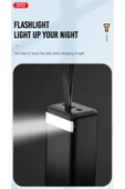 Xo 30000mAh Yüksek Kapasiteli Hızlı Şarj PowerBank,Kamp,Doğal Afet,Uzun Yol,22.5W Hızlı Şarj LED,PR156 - 6