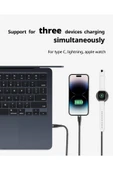 Coverzone 5in1 Şarj Kablo, 100W + 27WPD USB to Type-C Kablo, 120 cm USB to Type C / Lightning ZR792 - 2