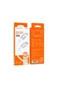 Borofone iPhone ile Uyumlu 3.0A 60W Şarj ve Data Kablo Type C to Type C - 1 Metre - BX101 - 4