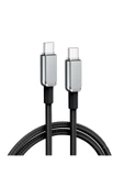 Xo 60w Quick Fast Hızlı Usb-c Type-c Android Iphone Macbook Uyumlu Hasır Data Şarj Kablosu Nb-q250b thumbnail 1