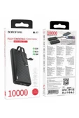 Borofone 10000mAh PD20W 22.5W QC3.0 37Wh Dahili Kablolu Powerbank iPhone ile Uyumlu Şarj Led Gösterli BJ57 thumbnail 3
