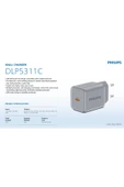 Philips Type-C Hızlı Şarj Adaptörü,33W Hızlı Şarj,Akıllı Telefon,Tablet Uyumlu,Power Delivery,3A,DLP5311C - 2