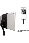Coverzone 190cm Maksimum Uzunluk 2in1 Mikrofon ve Tablet Stant Katlanabilir Açısı Ayarlanabilir - Model 103SP - 3