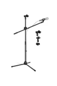 Coverzone 180cm Maksimum Uzunluk 2in1 Mikrofon ve Telefon Stant Katlanabilir Açısı Ayarlanabilir - Model 103 - 1
