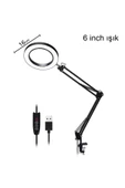 Coverzone Kıskaçlı Yuvarlak Işık 6.3 inç (16cm) Stüdyo Işık Youtuber Twich Kick Yayıncı Işığı NB35 - 8
