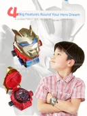 Çocuklar için Dönüşen Robot Saat Oyuncağı - Buz ve Kar Prensesi - 24 HD Figür + Flip - 3