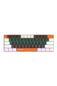 SAYWİN 3 Modlu Türkçe Q Tuş Dizilimi RGB Mekanik Oyuncu Klavye KB610 Siyah Beyaz - 1