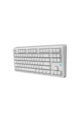 Coverzone Ajazz AK870 Plus 3 Modlu Kontur Tasarım Mekanik Oyun Klavyesi Avokado Switch - Beyaz Desenli - 5