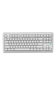 Coverzone Ajazz AK870 Plus 3 Modlu Kontur Tasarım Mekanik Oyun Klavyesi Avokado Switch - Beyaz Desenli - 1