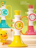 Ya Aile Bebek Oyuncak Seti - Turp Tavşanı + Harmonik + Trompet - Renkli Kutu - 2 Askılı - 6