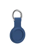 Coverzone Airtag Ile Uyumlu 360° Koruma Pürüzsüz Silikon Anahtarlıklı Koruyucu Silikon Kılıf Mavi thumbnail 1