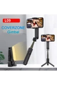 Coverzone Akıllı Telefonlar İçin Gimbal Stabilizator Kendinden Işıklı 360 Derece Dönebilen Başlık L09 - 8
