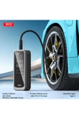 Xo 5000 mAh Şarj Edilebilir Bataryalı Kablosuz Hava Pompası Dijital Basınç Göstergeli CZ018,LED IşıK - 2