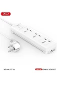 Xo -WL17 2500W Akım Korumalı Açma Kapamalı Topraklı 3lü 2 Metre Grup Priz - 1