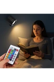 Coverzone Magnetik Yapışkanlı Uzaktan Kumandalı Işık Oda Salon Işıklandırma İç Mekan Şarjlı Lamba BD80A Siyah - 1