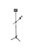 Coverzone 190cm Maksimum Uzunluk 2in1 Mikrofon ve Tablet Stant Katlanabilir Açısı Ayarlanabilir - Model 103SP - 1