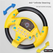 Çocuk Simülasyon Direksiyonu Montessori Erken Eğitim Oyuncağı - Çantalar - Hafif - Pudra Mavi thumbnail 4