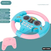 Çocuk Simülasyon Direksiyonu Montessori Erken Eğitim Oyuncağı - Çantalar - Hafif - Pudra Mavi thumbnail 1