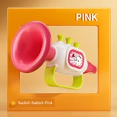 Çocuklar için Müzik Aleti - Radish Rabbit - Nar Kırmızı - 1