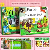 Bitkiler ve Zombiler Magnetik Sessiz Kitap - Hibrit Sürüm + Güneşli Gölet - Büyük Boy - Lazer Tam Renk - 1