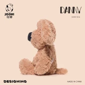 Yumuşak Peluş Köpek Oyuncağı - Gri Benekli Danny Köpek - Karikatür Çantası (30cm) - 4