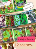 Bitkiler ve Zombiler Magnetik Sessiz Kitap - Hibrit Sürüm + Güneşli Gölet - Büyük Boy - Lazer Tam Renk - 9